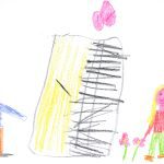 “A colloquio con papà” - casa Circondariale di Canton Mombello (Brescia) - 2014 | disegno di Anna (terzo anno di scuola materna)